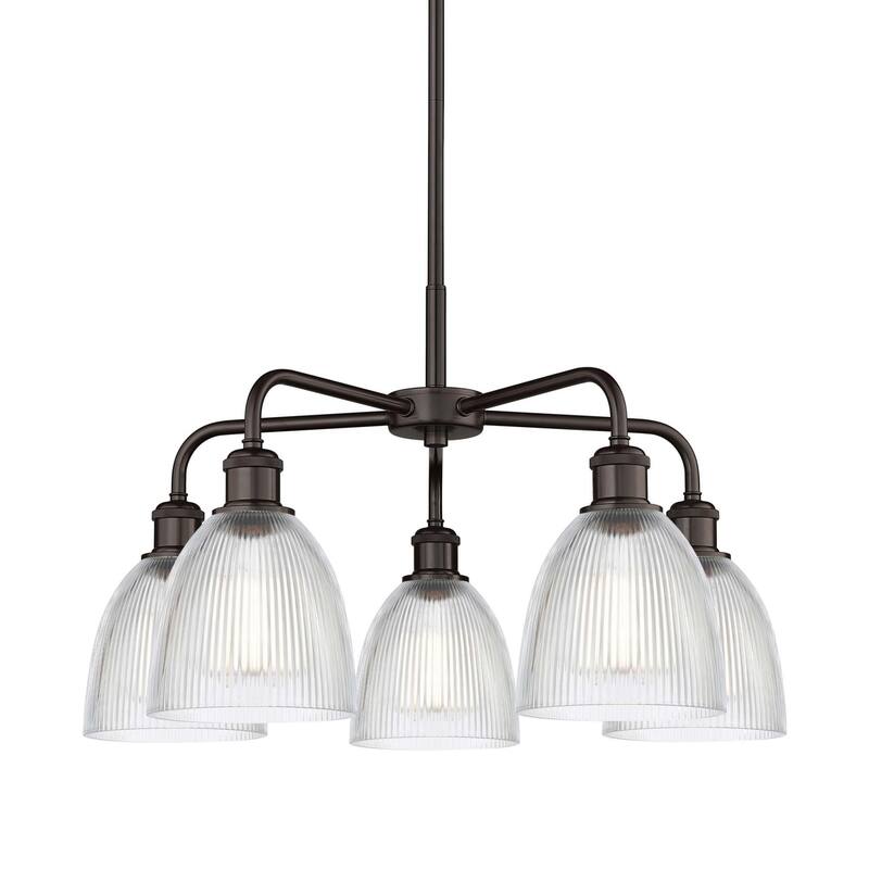 Innovations Lighting 516-5CR-15-24 Castile Chandelier Castile 5 Light - Oil Rubbed Bronze / Clear