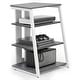 preview thumbnail 7 of 25, FITUEYES 4-Tier Wooden AV Component Media Stand Stereo Cabinet