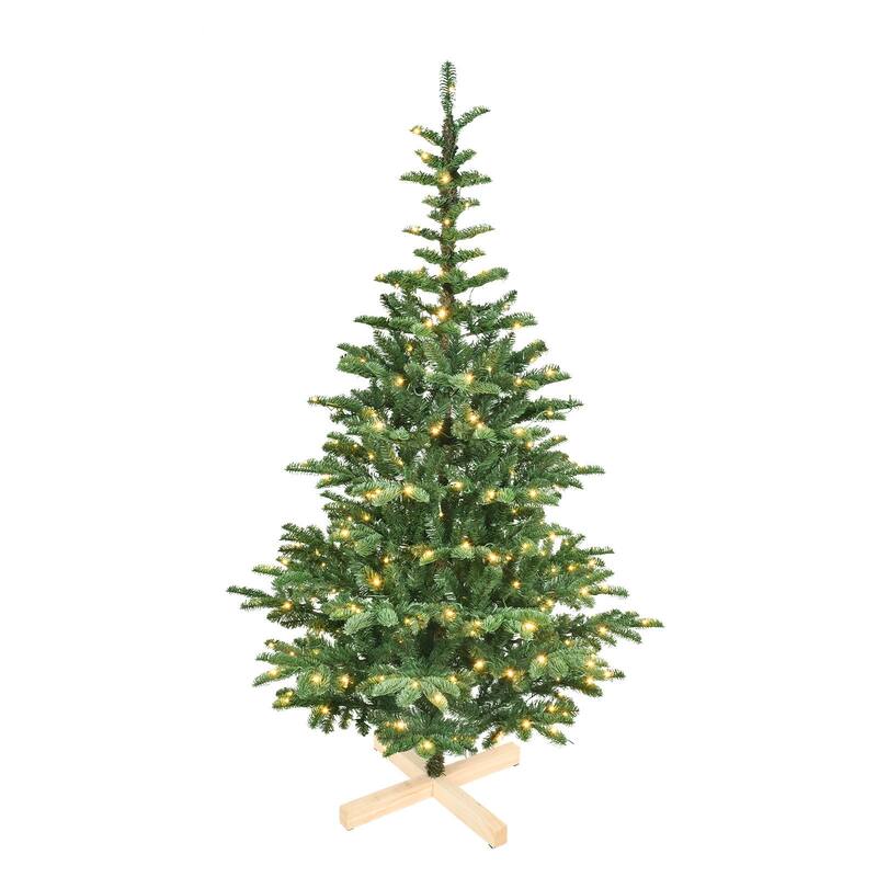 HomeRoots 8' Pre Lit Sparse Fir Christmas Tree - Green - 61.00 in. x 96.00 in. x 61.00 in.