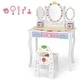 preview thumbnail 10 of 8, Costway Kids Vanity Princess Makeup Dressing Table Chair Set w/ - See Details