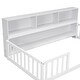 preview thumbnail 46 of 66, Wooden bed floor bed with bedside bookcase and shelves