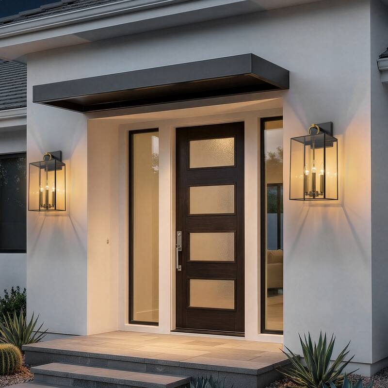 C Cattleya Dark Bronze Finish Solid Brass Outdoor Wall Lantern Sconce