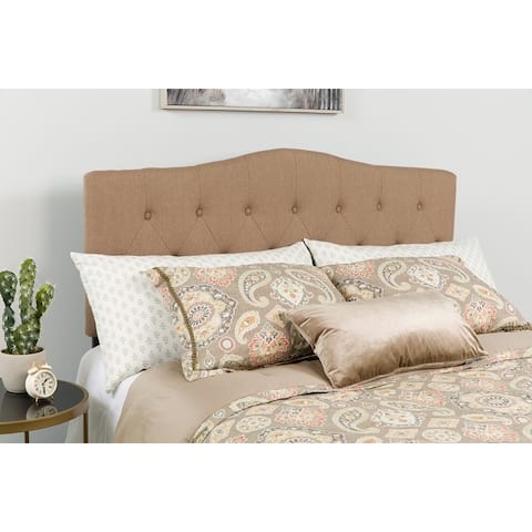 Arched Button Tufted Upholstered Headboard