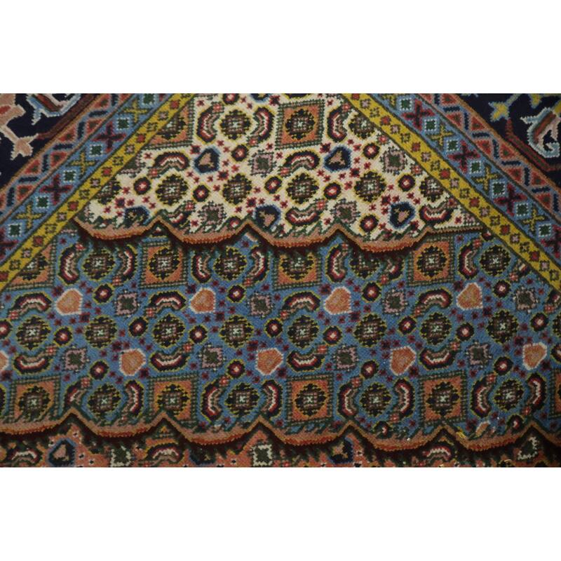 Hand Knotted Oriental 100% Wool Carpet Traditional Geometric Coral Tabriz Area Rug - 9' 3'' X 6' 5''