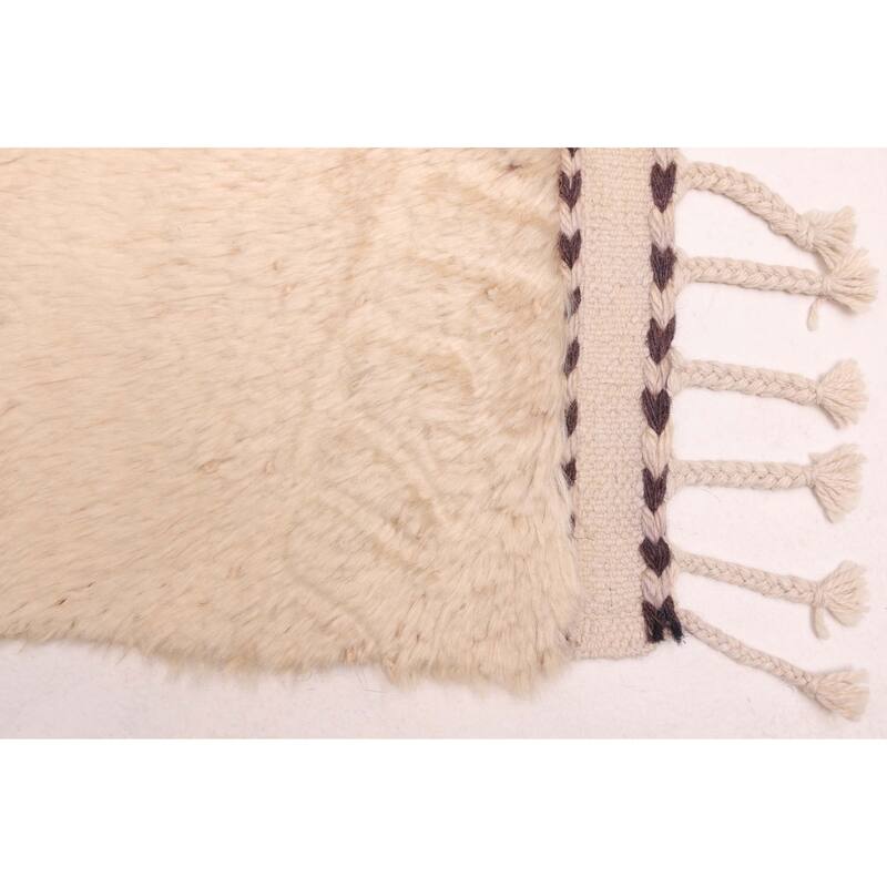 ECARPETGALLERY Hand-knotted Pak Finest Marrakesh Cream Wool Rug - 4'2 x 6'0