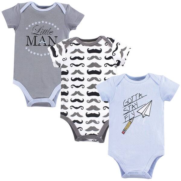 slide 1 of 1, Hudson Baby Infant Boy Cotton Bodysuits 3pk, Gotta Stay Fly 18-24 Months - Gotta Stay Fly