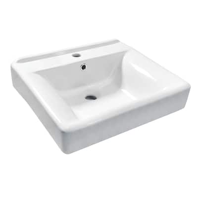 Kingston Brass Concord 20-Inch Ceramic Console Sink Basin (1-Hole)