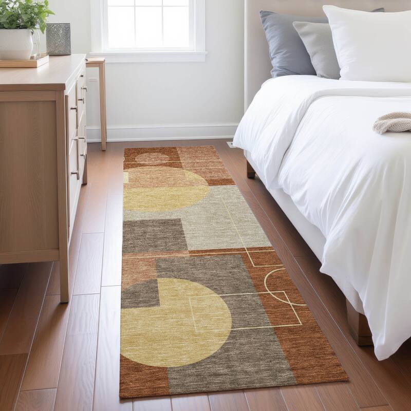 Machine Washable Indoor/ Outdoor Modern Filly Chantille Rug