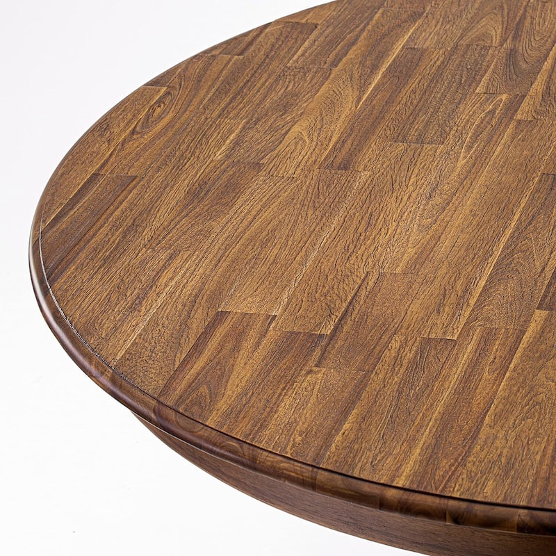 Extendable Solid Acacia Wood Dining Bench in Antique Walnut Finish for Flexible Seating in Dining or Living Rooms