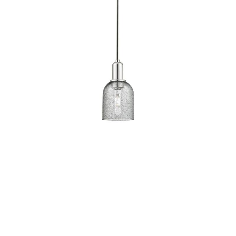 Innovations Lighting 716-1S-10-5 Caledonia Pendant Caledonia 5" Wide - Polished Nickel / Charcoal