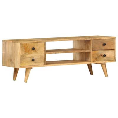 vidaXL TV Stand 43.3"x13.8"x15.7" Solid Wood Mango - 43.3" x 13.8" x 15.7"