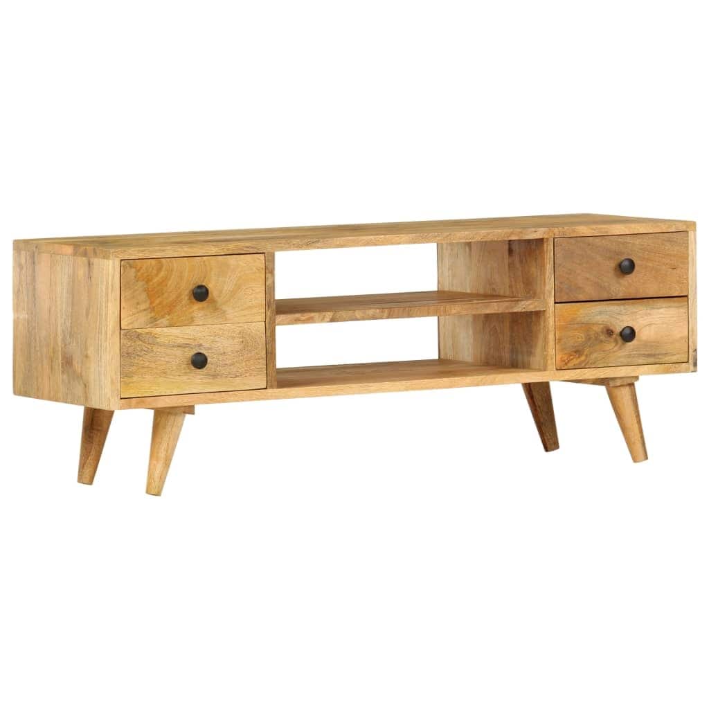 vidaXL TV Stand 43.3"x13.8"x15.7" Solid Wood Mango - 43.3" x 13.8" x 15.7"