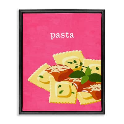 Stupell Ravioli Pasta Dish Framed Floater Canvas Wall Art Design By Kim Allen
