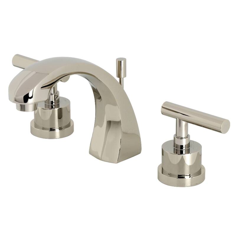 Kingston Brass Manhattan 8 in. Widespread Bathroom Faucet - Polished Nickel