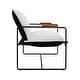 preview thumbnail 10 of 22, Accent Chair with Detachable Double-sided Cushion, Modern Upholstered Armchair with Metal Frame - 25.2'' H X 30.3'' W X 30.3'' D
