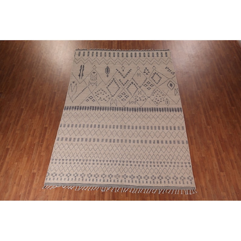 Trellis Moroccan Area Rug Handmade Wool Carpet - 8'11"x 12'6"