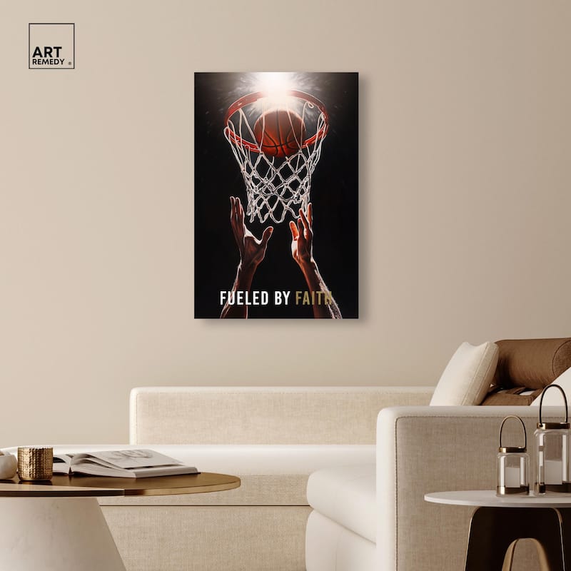 Fueled by Faith Basketball Canvas by Art Remedy, Gallery Wrapped
