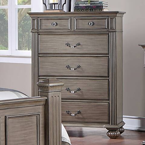 Furniture of America Vame Traditional 6-Drawer Solid Wood Chest