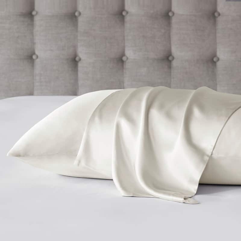 Madison Park Silk 100% Mulberry Single Pillowcase - Queen - Ivory