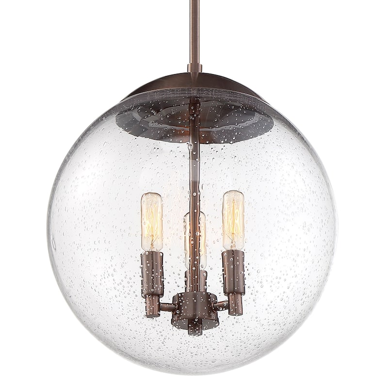Nuvo Lighting 60/6741 Ariel 3 Light 13" Wide Pendant - Antique Copper / Clear Seeded