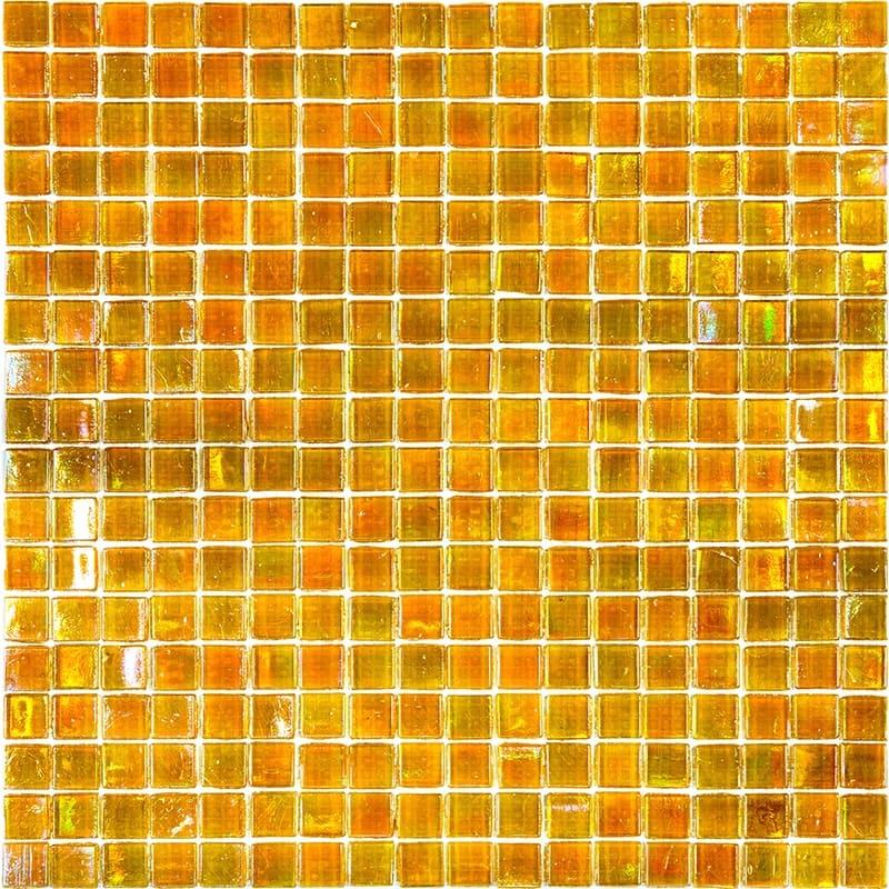 Apollo tile 12" x 12" Skosh Glossy Gold Beige Glass Tile (18.69 sq ft/case) - 20 Pack