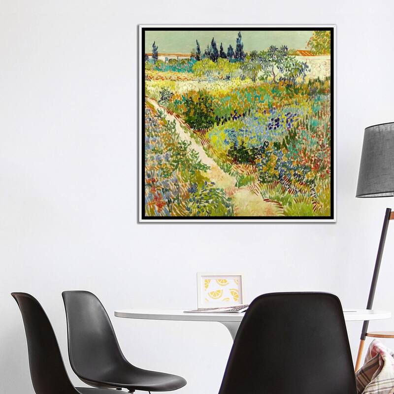 iCanvas "The Garden at Arles" by Vincent van Gogh Framed Canvas Print