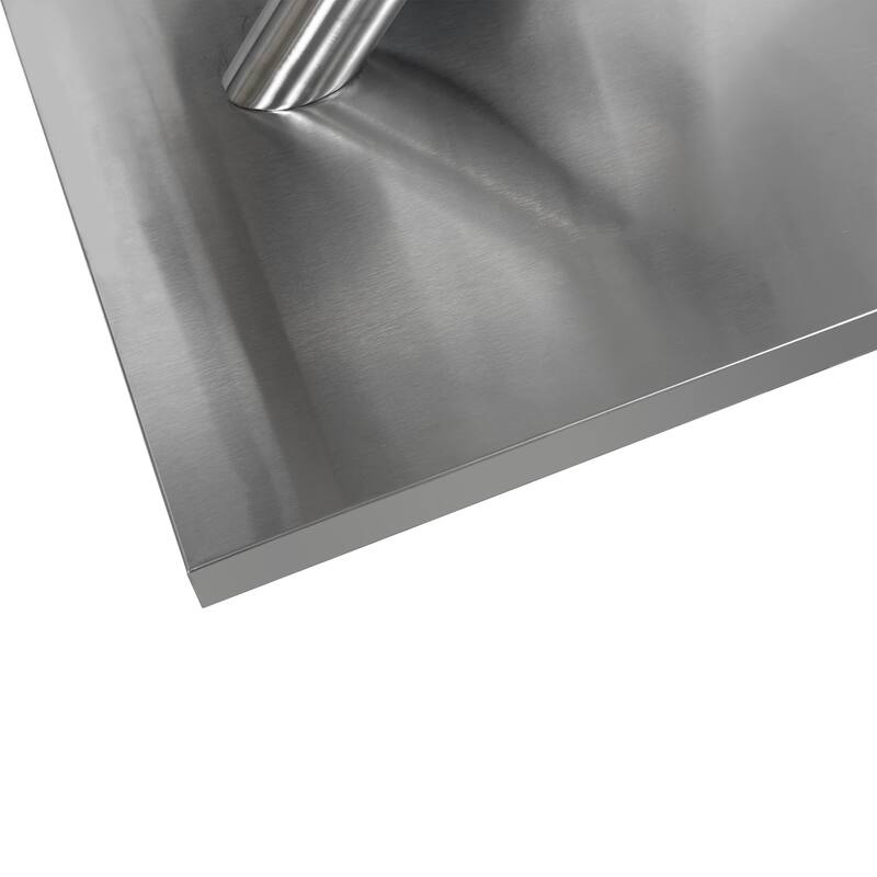 Modern Square Dining Table, Stretchable, with X-Shape Table Leg with Metal Base