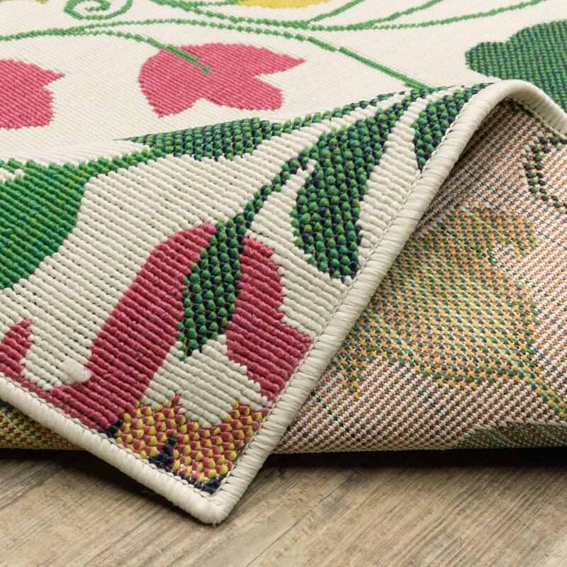 Harlowe Bold Boho Floral Ivory/ Multi Area Rug