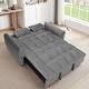 preview thumbnail 3 of 28, 64.96" Velvet Convertible Sofa Bed with Storage Pocket