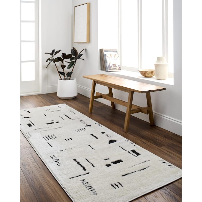Livabliss Transitional Freud Solid Area Rug - 9'2" x 12' - Black/Gray
