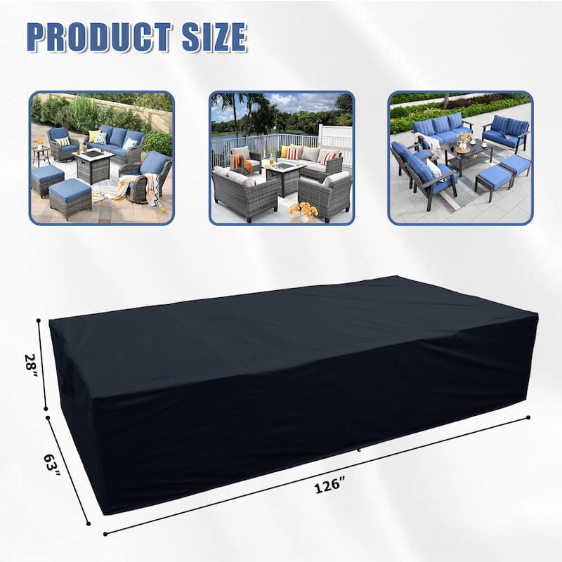 XIZZI Patio Furniture Outdoor Waterproof Sofa Covers