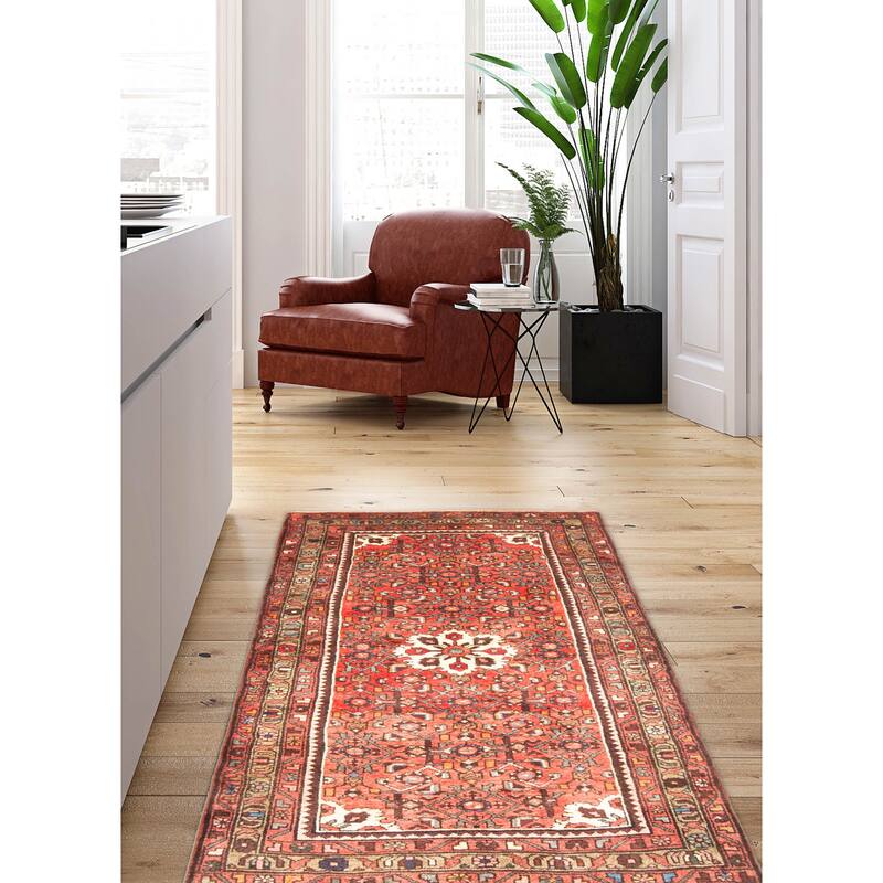 ECARPETGALLERY Hand-knotted Andelz Red Wool Rug - 3'3 x 5'7