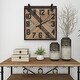 preview thumbnail 10 of 16, Brown MDF Industrial Wall Clock No Theme 27 x 24 x 2 - 24 x 2 x 27