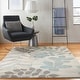 preview thumbnail 34 of 37, Nourison Tranquil Floral Leaves Area Rug 4' x 6' - Grey/Multi - Rectangle