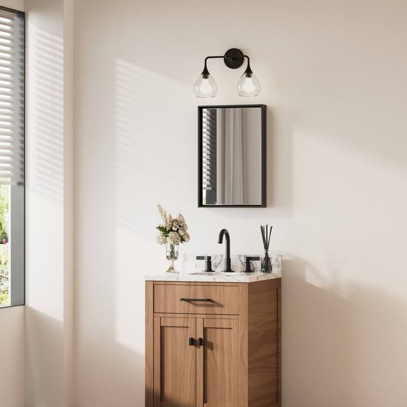 Keonjinn Aluminum Framed Wall Mount Bathroom Vanity Mirror
