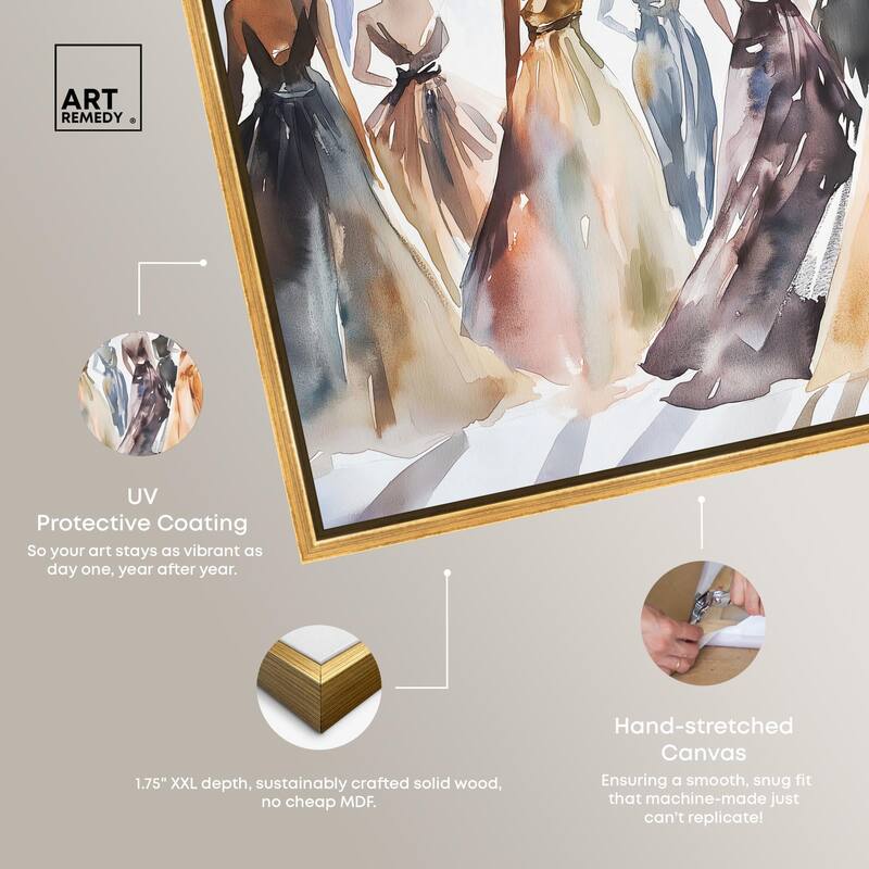 Model Lineup Canvas by Art Remedy
