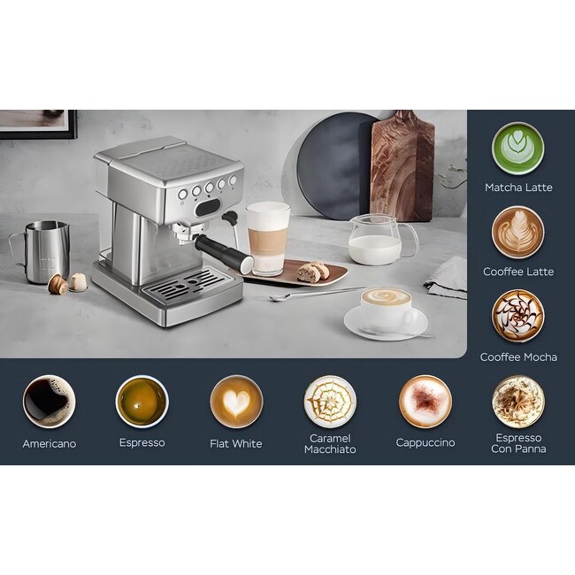 20 Bar Espresso Machine 20-Bar Espresso Machine With Milk Frother