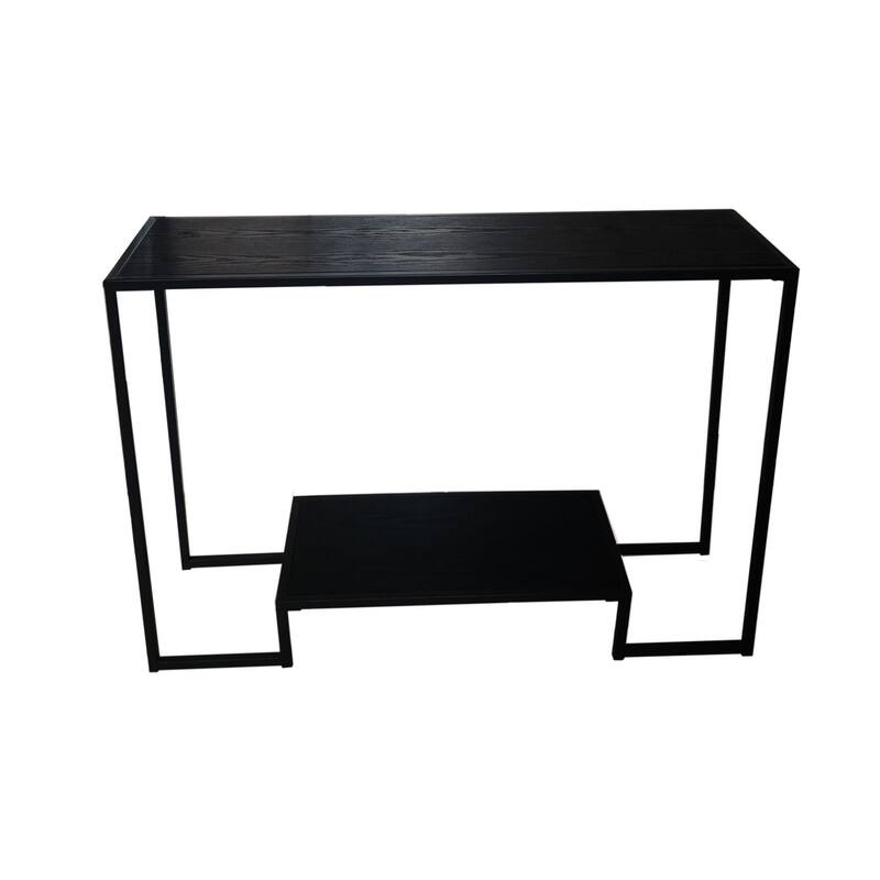 Porch & Den Rosa Black Metal Console Table