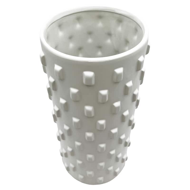 White Ceramic Vase for Flowers