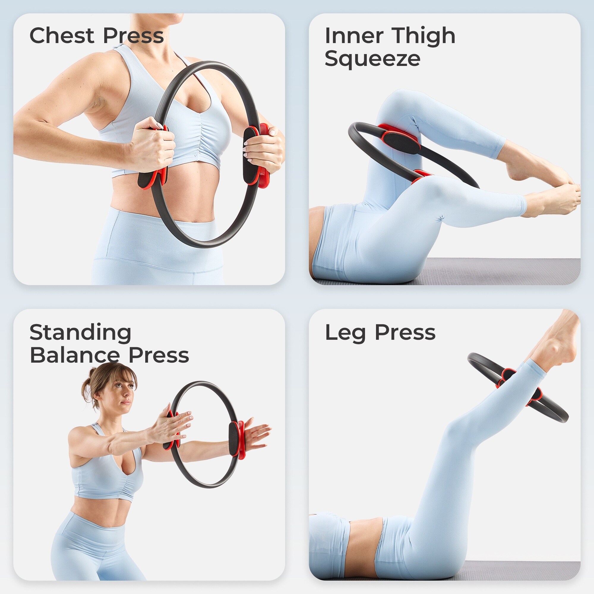 Sunny Health & Fitness 15 inch Pilates Ring - Black - Bed Bath