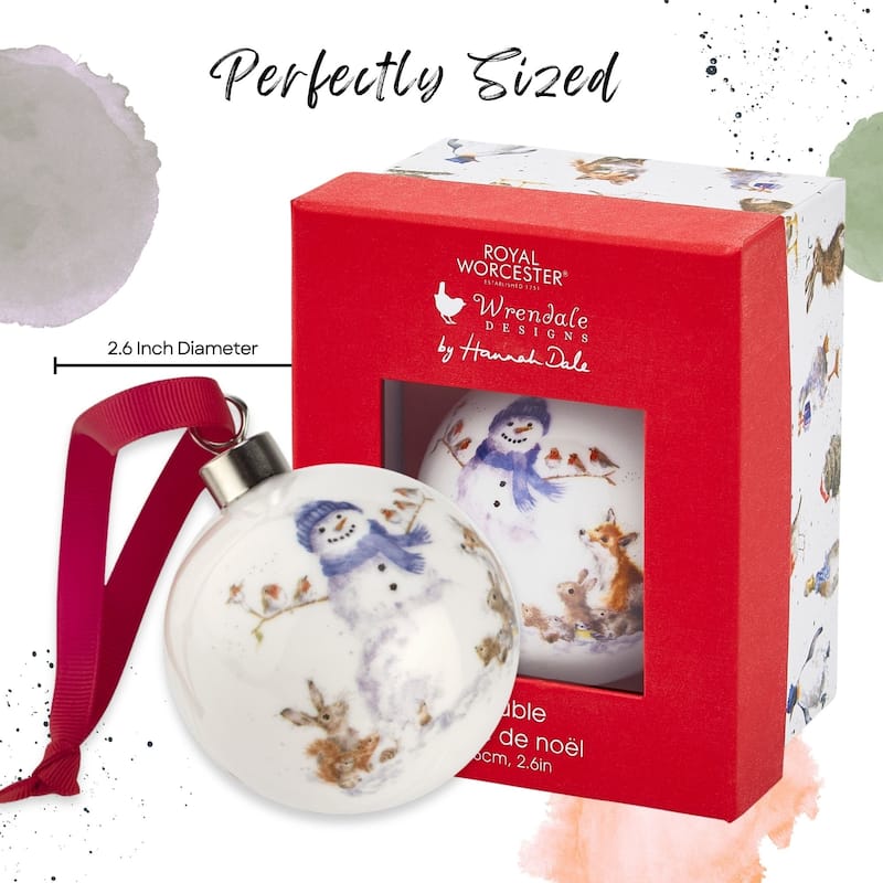 Royal Worcester Wrendale Designs Christmas Bauble