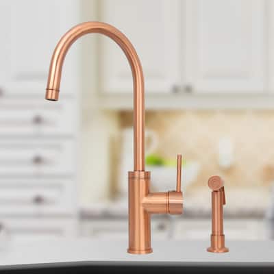 One-Handle Widespread Kitchen Faucet with Side Spray