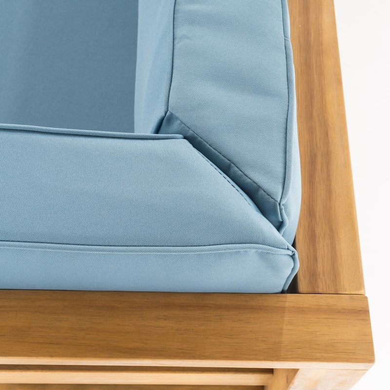 Oana Outdoor 6-seat Acacia Sectional Sofa / Club Chair Set by Christopher Knight Home