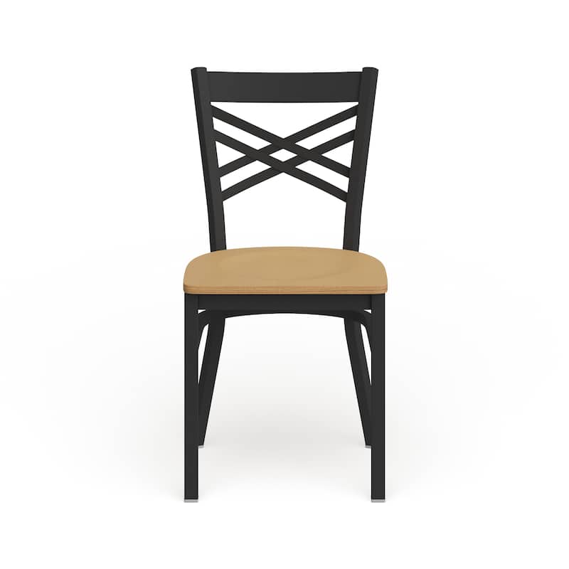 X'' Back Metal Restaurant Chair - 16.5"W x 17"D x 32.25"H - 16.5"W x 17"D x 32.25"H