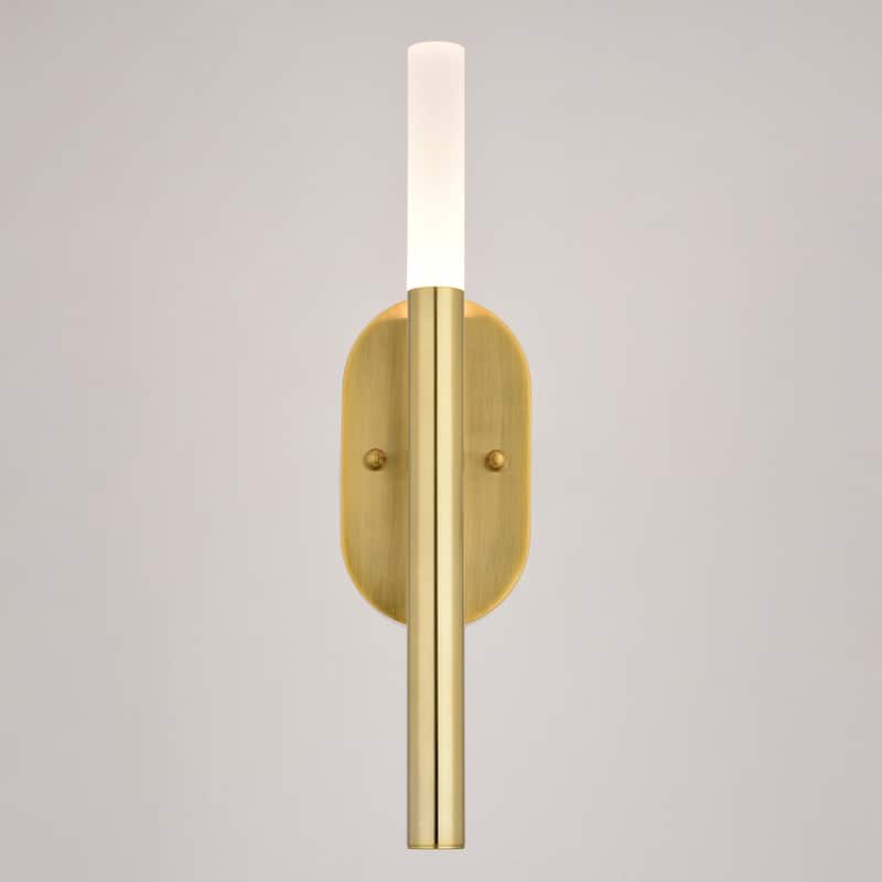 Fulton 1 Light Integrated LED Contemporary Wall Sconce White Acrylic