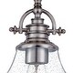 preview thumbnail 4 of 5, Quoizel Grant Brushed Nickel Steel 1-light Semi-Flush Mount