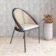 preview thumbnail 14 of 54, Urbane Modern Stylish Dining Chair with Vinyl Fabric Seat and Wicker Back for Dining Room & Kitchen, Set of 4