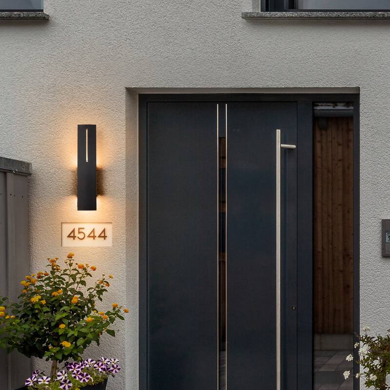 Matte Black Integrated LED Outdoor Wall Sconce