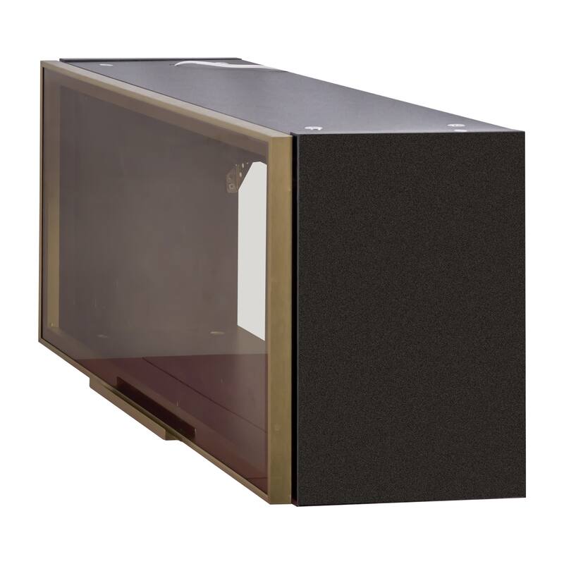 Anmytek Black Hanging Kitchen Pantry, Up-Flip Door Wall Mounted Spice Rack Storage Cabinet