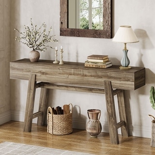 63-Inch Long Console Table, Farmhouse Entryway Table - Bed Bath ...